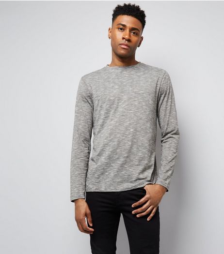 Grey Longsleeve T-Shirt | New Look