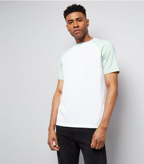 Mint Green Short Raglan Sleeve T-Shirt | New Look