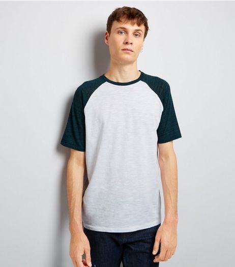 Petrol Blue Raglan Short Sleeve T-Shirt | New Look