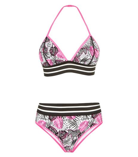 Teens White Zebra Print Bikini | New Look