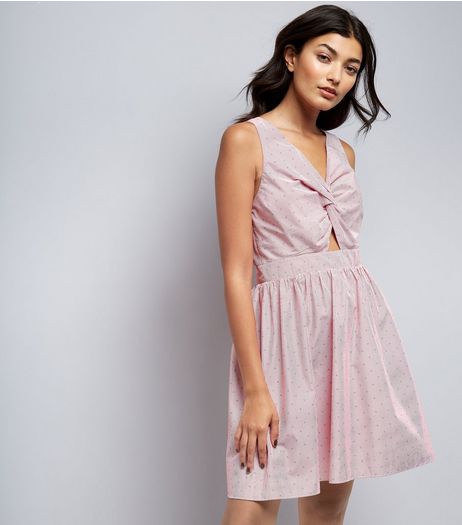 Red Stripe Twist Front Sundress | New Look