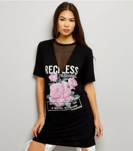 Cameo Rose Black Reckless Floral Print Top | New Look