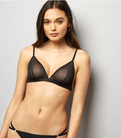 Black Mesh Bralet | New Look