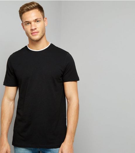 Black Layered Crew Neck T-Shirt | New Look