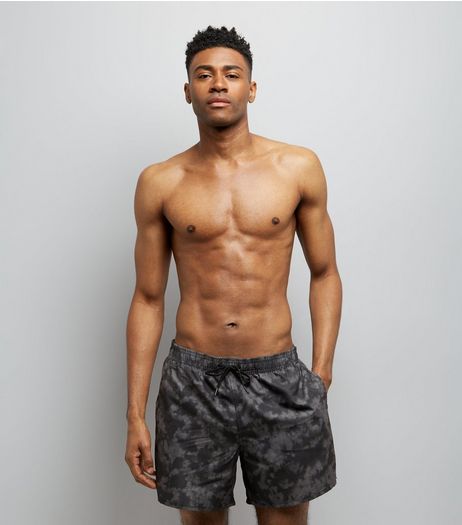 Black Tie Dye Swimming Shorts | New Look