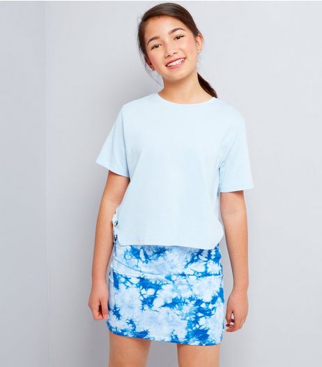 Teens Blue Tie Dye Tube Skirt | New Look