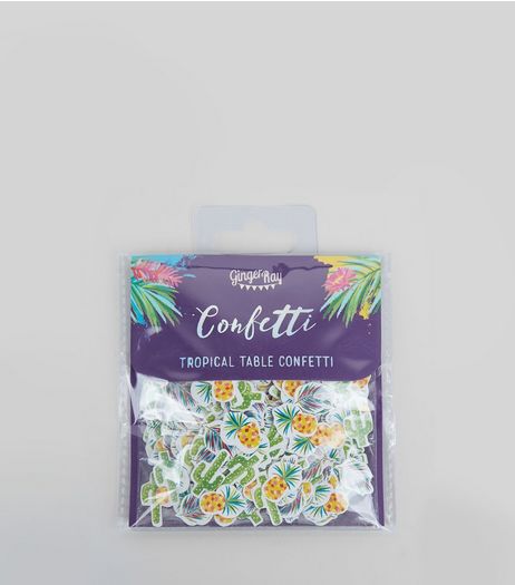 Green Tropical Table Confetti | New Look