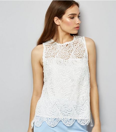 Apricot Cream Lace Swing Top | New Look