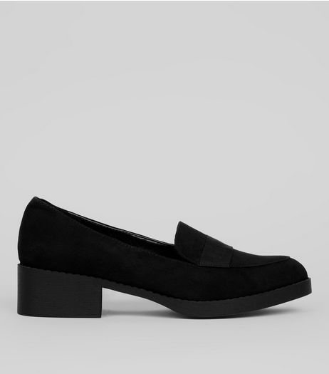 Teens Black Suedette School Loafers | New Look