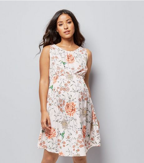 Maternity Pink Floral Print Dress | New Look