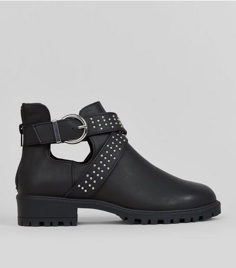 Teens Black Cut Out Boots | New Look
