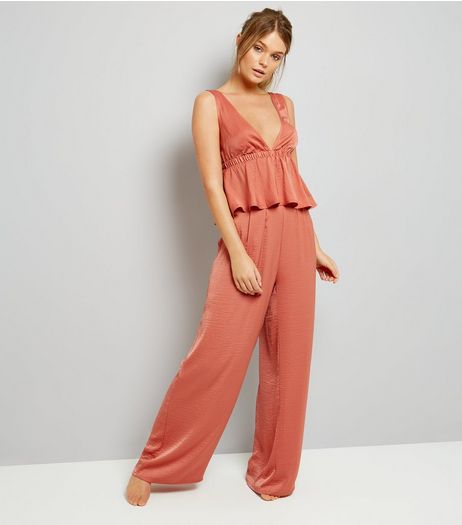 Pink Satin High Waist Trousers | New Look