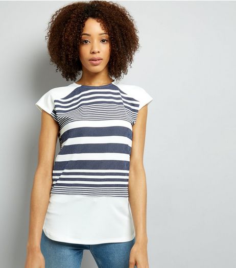 Blue Vanilla Navy Stripe T-Shirt | New Look
