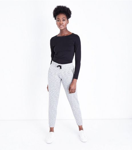 Grey Marl Zip Pocket Joggers | New Look