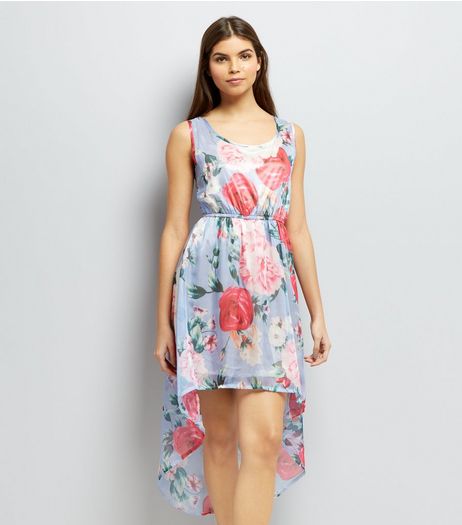 Mela Blue Floral Print Dress | New Look