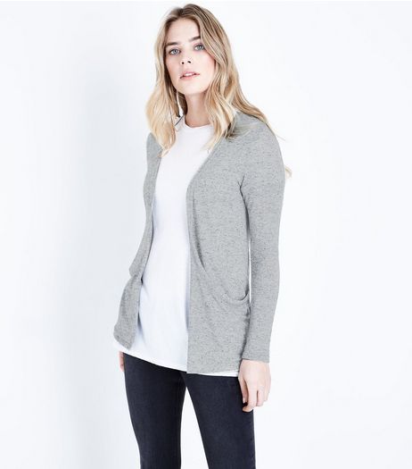 Grey Fine Knit Boyfriend Cardigan | New Look