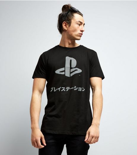 Black PlayStation Logo T-Shirt | New Look