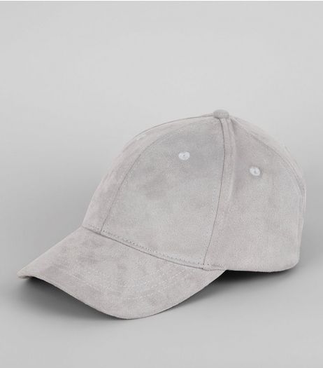 Grey Suedette Cap | New Look