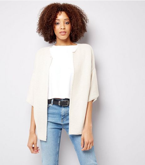Mela Cream Knitted Cardigan | New Look