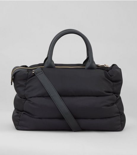 Black Quilted Tote Bag | New Look
