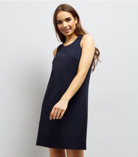 Apricot Navy Sleeveless Shift Dress | New Look