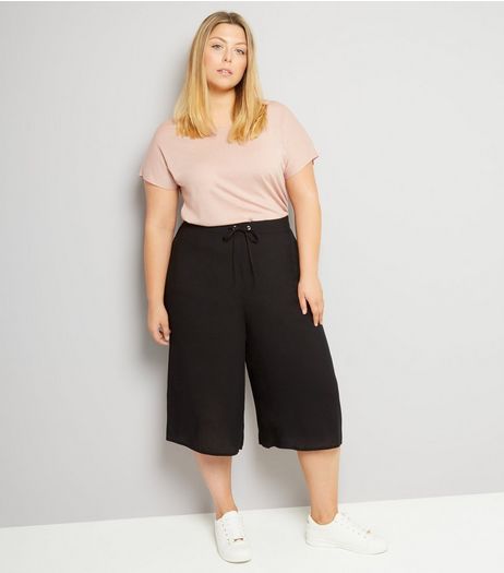 Curves Black Culottes | New Look