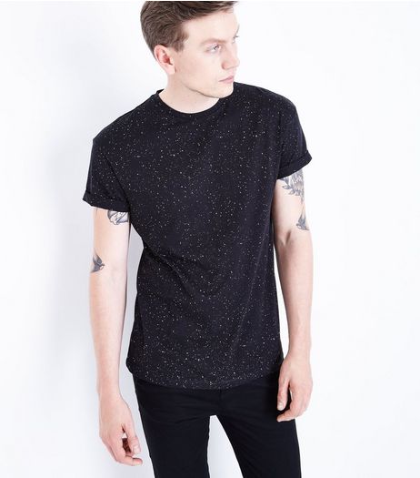Black Spray Wash T-Shirt | New Look