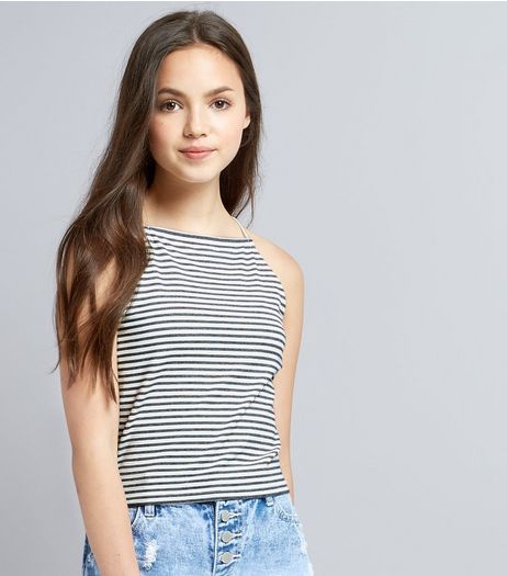 Teens Black Stripe Cami | New Look