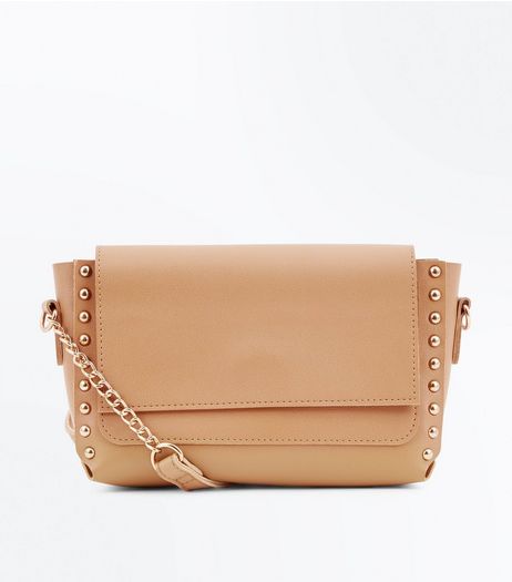 Camel Stud Side Cross Body Bag | New Look