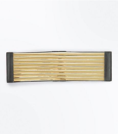 Gold Front Wide Waist Belt | New Look