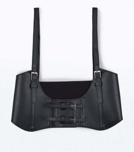 Black Under Bust Corset Belt | New Look