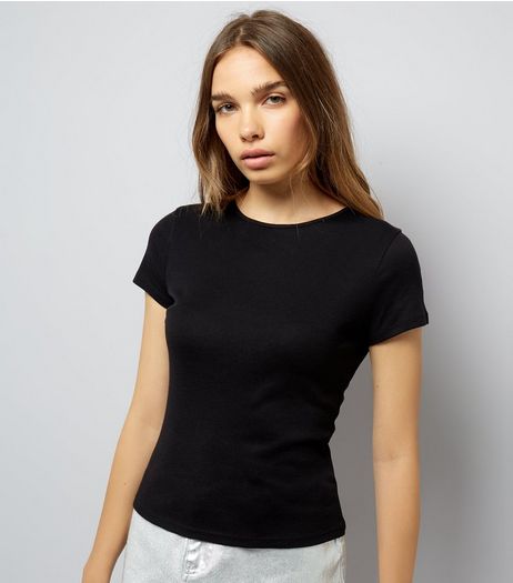 Black Fitted T-Shirt | New Look