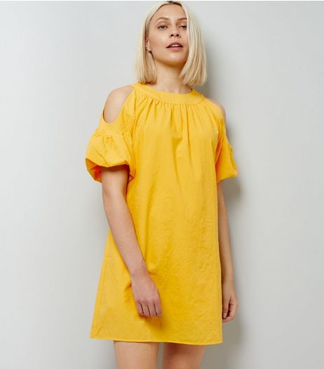 Anita and Green Yellow Cold Shoulder Dress | New Look