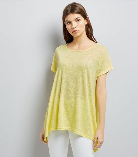 Yellow Hanky Hem T-Shirt | New Look