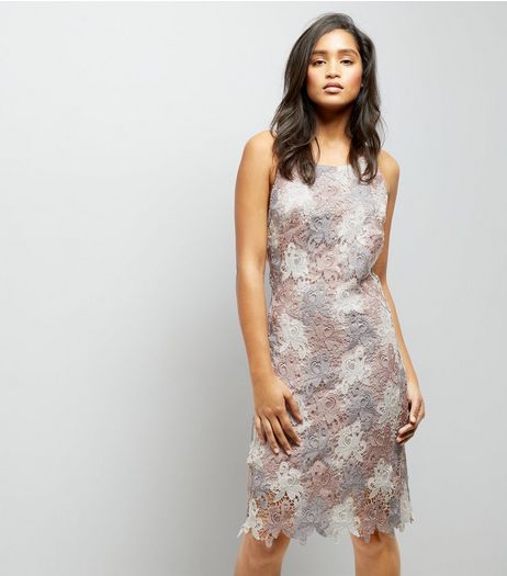 Cameo Rose Lilac Floral Crochet Dress | New Look