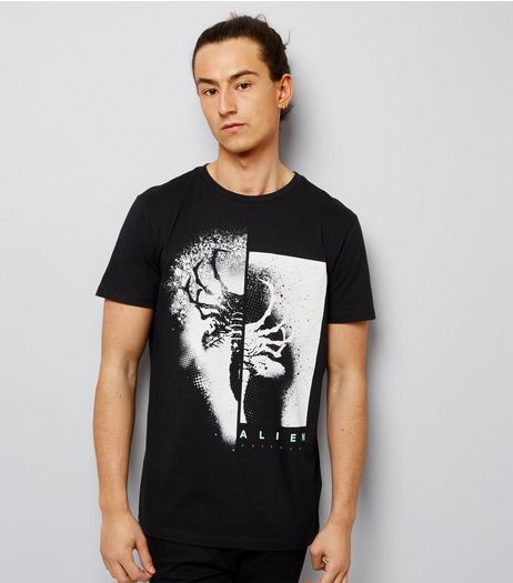 Black Alien Graphic T-Shirt | New Look