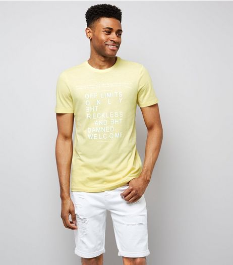 Yellow Off Limits Print T-Shirt | New Look