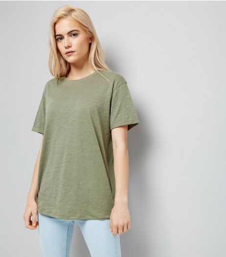 Olive Green Organic Cotton T-Shirt | New Look