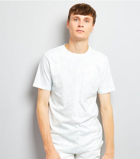 Pale Blue Floral Print T-Shirt | New Look