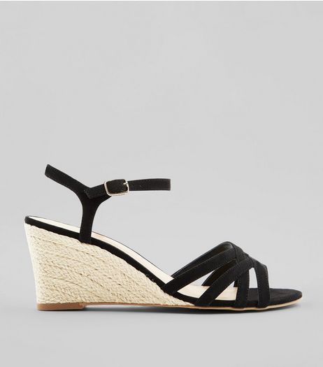 Black Suedette Wedges | New Look