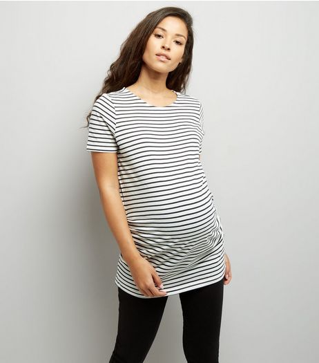 Maternity Navy Stripe T-Shirt | New Look