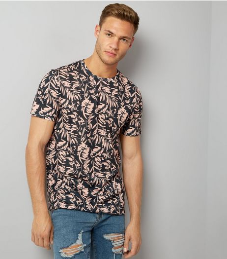 Black Floral Print T-Shirt | New Look