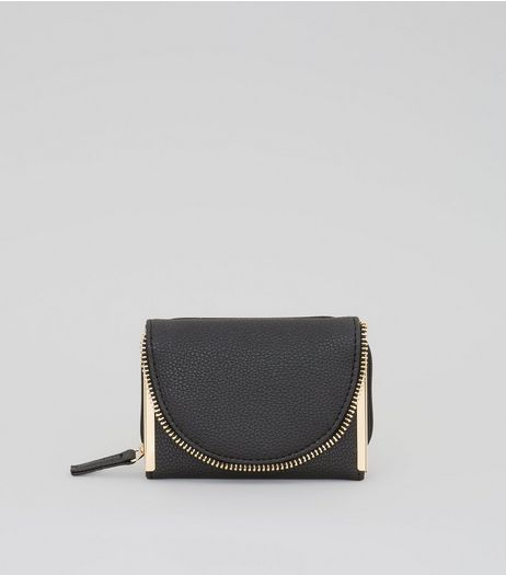 Black Zip Around Purse | New Look