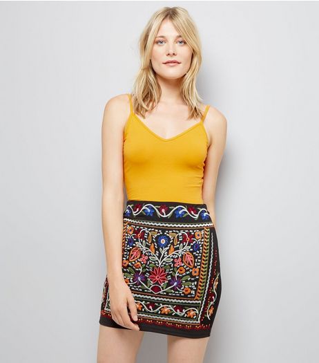 Parisian Black Embroidered Skirt | New Look
