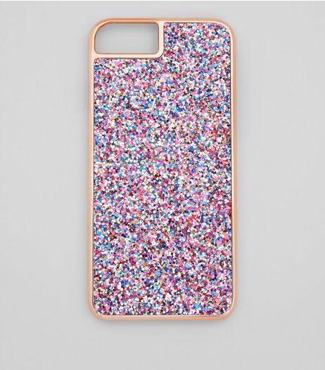 Rose Gold Glitter iPhone Case | New Look