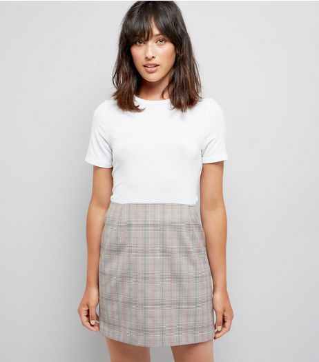 Brown Check Mini Skirt | New Look
