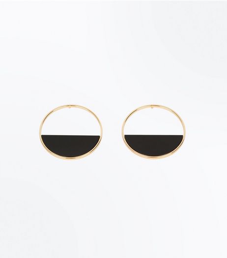 Black Cut Out Circle Stud Earrings | New Look