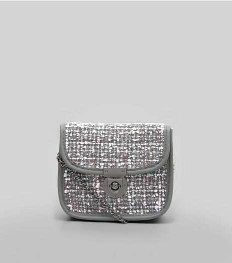 Black Boucle Cross Body Bag | New Look