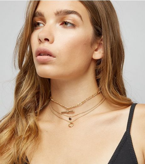 Gold Chain Layered Choker | New Look