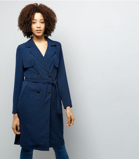 Mela Navy Trench Coat | New Look